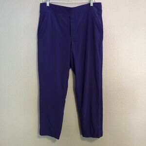 Athleta Brooklyn Jogger Pants 14 Petite Purple High Rise Athleisure Comfort
